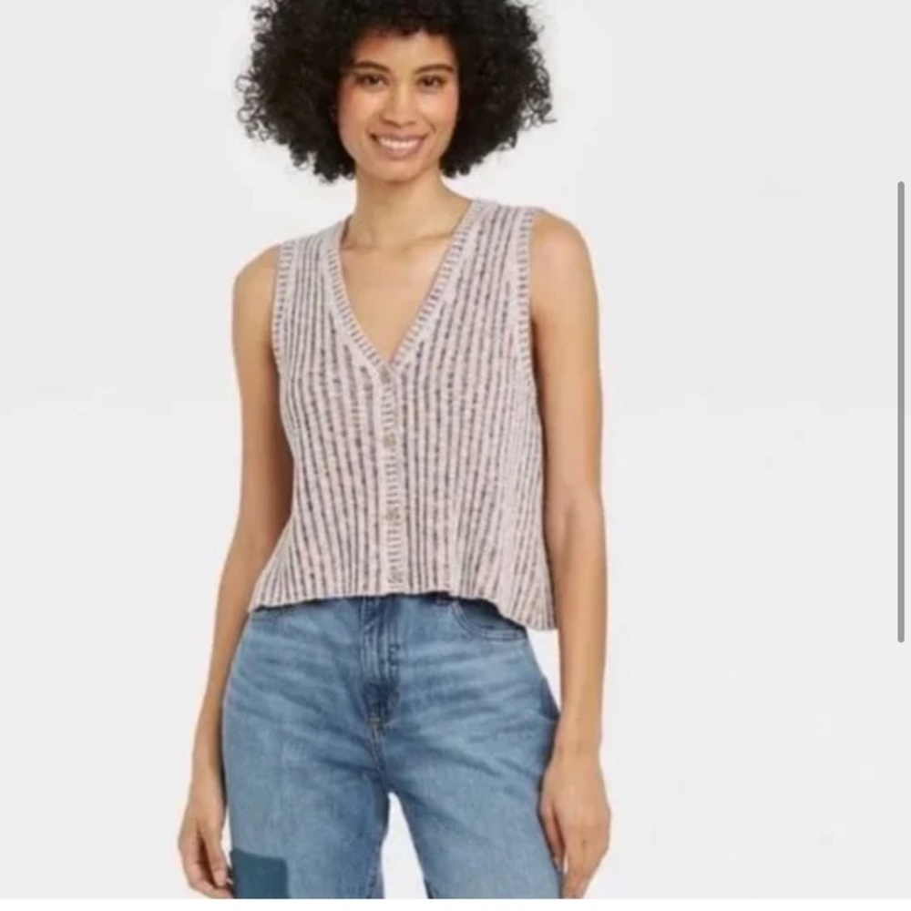 Universal Thread Multithread Ribbed Cardigan Vest - Picture 4 of 4